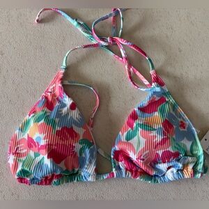 Hollister Multicolor Floral Bikini Top